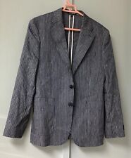 Usado, Blazer masculino Express tamanho 36 curto extra fino 2 botões listrado azul marinho sem linha comprar usado  Enviando para Brazil