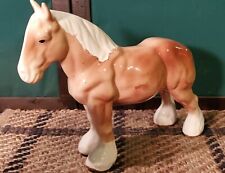 Vintage Large Tan Ceramic Shire Horse Statue Figure 12'' for sale  Shipping to Canada