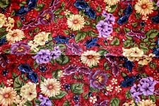 Linda colcha floral Leslie Beck tecido algodão OOP 22 x 44" comprar usado  Enviando para Brazil