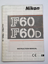 Cámara Nikon F60 F60D Manual de instrucciones originales, inglés segunda mano  Embacar hacia Argentina