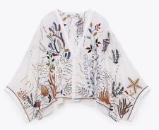 Blusa de algodón bordada blanca para mujer Zara talla L segunda mano  Embacar hacia Argentina