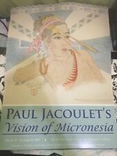 Paul Jacoulet’s Vision of Micronesia Yapese Man with Comb 1935 Poster 18” x 24”, used for sale  Shipping to South Africa