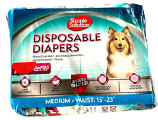 Fraldas descartáveis para cachorros Simple Solutions 29 unidades à prova de vazamento cintura média 15"-23" comprar usado  Enviando para Brazil