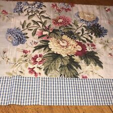 Country Curtains Brand  Floral / Stripe Valance 74 Wx16.5 L Rod Pocket Blues for sale  Shipping to South Africa