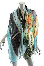 BENNY SETTI Multi Color Modal Cashmere Blend Scarf  "Traveling Lady"  68" x 27" myynnissä  Leverans till Finland