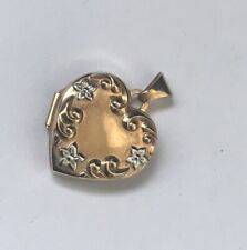 Vintage 9ct Gold Locket Love Heart Hallmarked Weight 0.9g Size 14mm Opened 28mm for sale  Shipping to South Africa