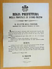 1863 regia prefettura usato  Imola