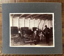 c. 1900s Horse Carriage House Kids Bicycle Dog Wagon Western Mounted Photo 10x12 for sale  Shipping to South Africa
