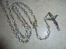 VINTAGE--AURORA BOREALIS CRYSTAL ROSARY --ROMA--15 1/2 INCHES for sale  Springfield