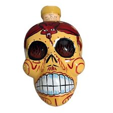 Decantador de calavera Kah Tequila amarillo rojo diablo coleccionable 750 ml día de los muertos segunda mano  Embacar hacia Argentina