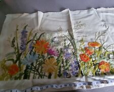 Embroidered panel flowers for sale  WAKEFIELD