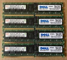 4x HYNIX / DELL HYMP351R72AMP4-E3 / SNPX1564C/4G PC2-3200R DDR2 400 4GB ECC REG for sale  Shipping to South Africa