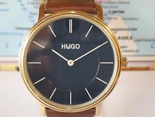 HUGO QUARTZ BLUE DIAL MODEL NO 6192 MEN'S FULL WORKING CONDITION VINTAGE WATCH for sale  Shipping to South Africa