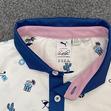 Camisa polo masculina Puma Arnold Palmer XL estampa total cacto coquetéis guarda-chuvas comprar usado  Enviando para Brazil