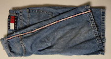 Jeans Tommy Hilfiger VTG remendo de bandeira curta tamanho 29 comprimento total listra soletrada comprar usado  Enviando para Brazil
