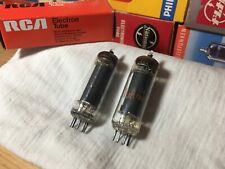 2 Good Black Plate RCA USA 6AQ5A Audio Tubes ~ 6669 EL90 6005 6V6 6AQ5 for sale  Shipping to South Africa