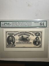 "Argentina Banco de la Provincia ""PRUEBA"" 2 Pesos Oro 1881 (edición 1883) ABNC segunda mano  Embacar hacia Argentina