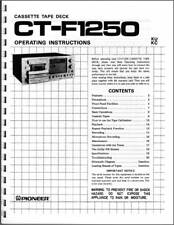 Usado, Cubierta de cinta de casete Pioneer CT-F1250 manual del propietario segunda mano  Embacar hacia Mexico