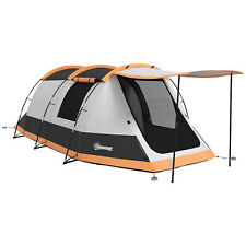 Used, Outsunny Tunnel Tent with Bedroom, Living Room and Porch for 3-4 Man, Orange for sale  Shipping to South Africa