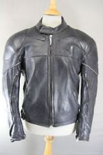 TEKNIC CLASSIC BLACK LEATHER BIKER JACKET 40 INCH for sale  Shipping to South Africa