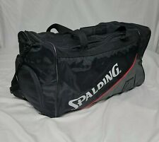 Vtg Spalding Duffle Bag Gym bag Black baseball sports equipment *Nice!   for sale  Shipping to South Africa