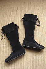Minnetonka black suede for sale  Shipping to Ireland