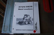 GEHL 3725 3825 MINI WHEEL Skid Steer Loader Parts Manual book catalog list spare for sale  Shipping to Canada