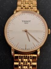 Reloj de cuarzo Tissot Everytime - esfera blanca - estuche y banda en tono dorado T 109410 A segunda mano  Embacar hacia Argentina
