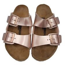 Sandálias Birkenstock Kids Arizona elétricas metálicas douradas 33 EUA 2 meninas, usado comprar usado  Enviando para Brazil