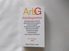 Arbg arbeitsgesetze gebraucht kaufen  Königsbrunn