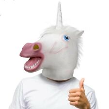 Máscara mágica de cavalo unicórnio novidade fantasia de Halloween festa látex animal roleplay comprar usado  Enviando para Brazil