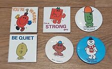 Mr Men Badges Mostly 1970s Collectable x 6 for sale  STAFFORD
