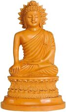 Hecho a Mano Maravijaya Buda Sentada en Un Alto Base Kaima Madera Estatua comprar usado  Enviando para Brazil