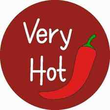 FOOD NOTICE Circular labels - Mild, Medium, Hot, Very Hot Chilli / Spice Level  for sale  Shipping to South Africa