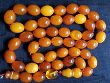 Used, Old batic amber 100%natural rosary olive 45beads , vintage amber. for sale  Shipping to South Africa