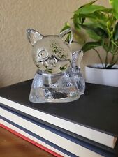 Used, Partylite Clear Glass Tealight Candle Holder Cat Kitty Kitten P0548 for sale  Chatham