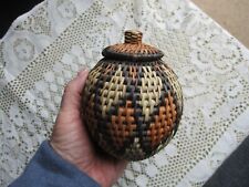 Used, Traditional Small ZULU African Basket with Lid for sale  Shipping to South Africa