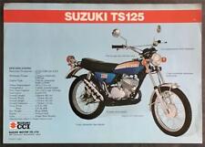 Folheto de especificações de vendas de motocicleta SUZUKI TS125/TC125 C1973/74 comprar usado  Enviando para Brazil