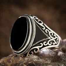 Anéis masculinos de pedra preta turcos feitos à mão comprar usado  Enviando para Brazil