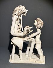 Usado, "Estatuilla de cerámica de médico y paciente de Dino Bencini de colección escultura firmada 8,5"" H" segunda mano  Embacar hacia Argentina