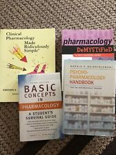 Lote de 4 textos de farmacología: farmacología desmitificada. Psicofarmacología. Más segunda mano  Embacar hacia Argentina