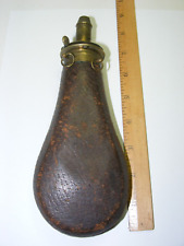 blk leather covered flask for sale  Woodsville