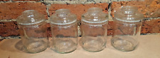 Used, 1970s Glass Storage Jar Daisy Lid Vintage Nescafe Coffee RETRO 4.5'' height x 4 for sale  Shipping to South Africa