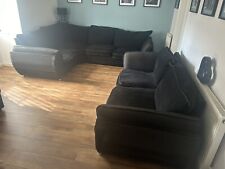 large black corner sofa for sale  SWANSEA