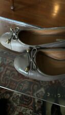 GEOX RESPIRA Ballerina Slippers Flats Patent Leather & Leather Beige Size 6.5 for sale  Shipping to South Africa