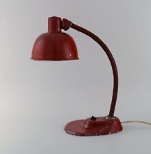 Lámpara de trabajo ajustable en laca roja original. Diseño industrial, mediados del siglo XX segunda mano  Embacar hacia Argentina