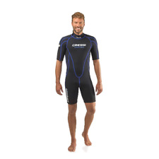 Open Box Cressi 2.5mm Man Tortuga One-Piece Shorty Wetsuit - Black/Blue - Large for sale  Shipping to South Africa