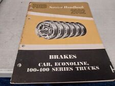 Usado, 1962 FORD BRAKES Manual de Serviço de Fábrica Carro, Econoline, Caminhões F100 - F400  comprar usado  Enviando para Brazil