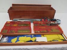 Meccano Wooden Box of Parts Vintage Construction Toys Metal Highway Job Lot Bund, used for sale  Shipping to South Africa