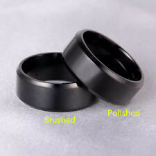 Titanium Stainless Steel 8mm Brushed Finish Men Women Wedding Band Comfort Ring for sale  Shipping to South Africa